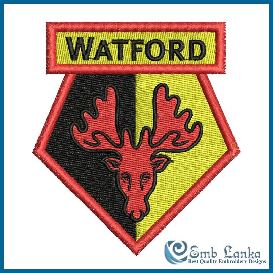 Watford Football Club Logo Embroidery Design | Emblanka.com
