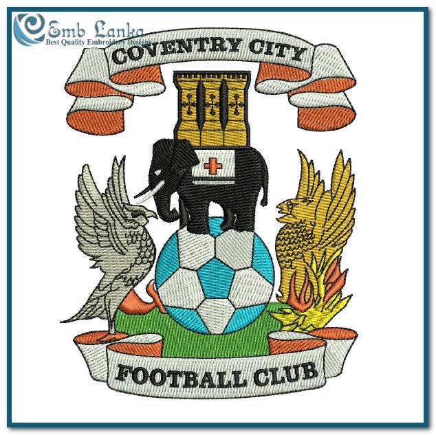 Coventry City Football Club Logo Embroidery Design - Emblanka