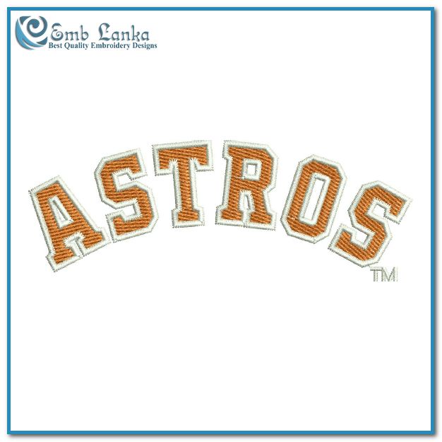 Houston Astros Logo 2 Embroidery Design - Emblanka