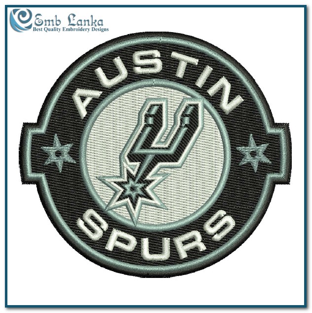 Austin Spurs Logo Embroidery Design - Emblanka