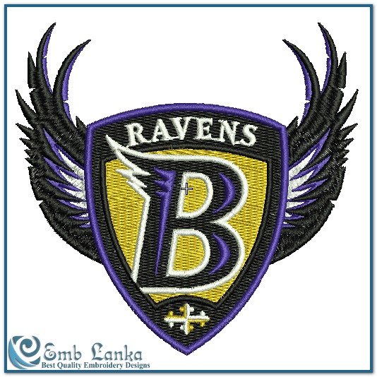 Baltimore Ravens Logo Embroidery Design - Emblanka