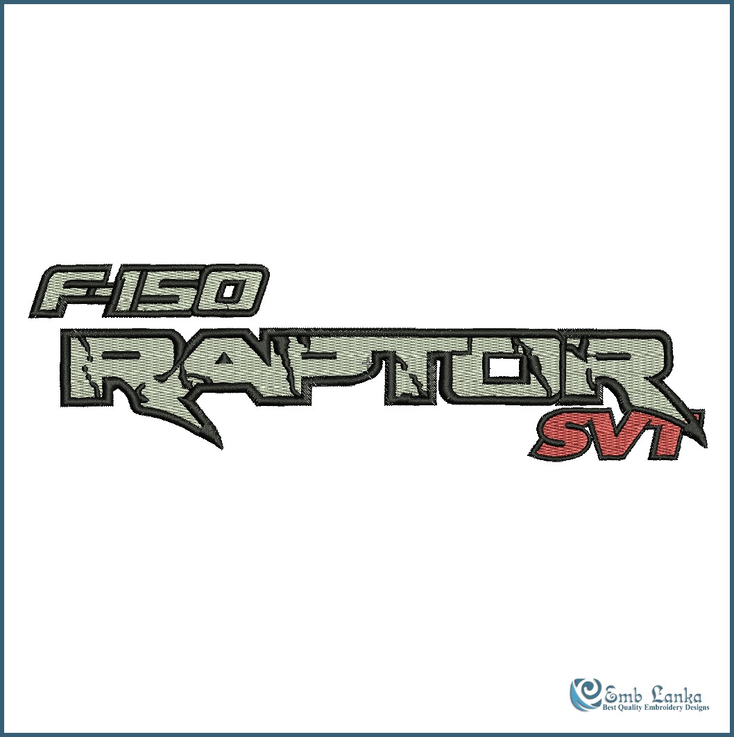 Ford Raptor Logo Embroidery Design | Emblanka