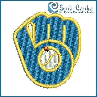 Milwaukee Brewers Cap Logo Embroidery Design - Emblanka