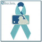 MLB Mother's Day Pink Ribbon Breast Cancer Logo Embroidery Design