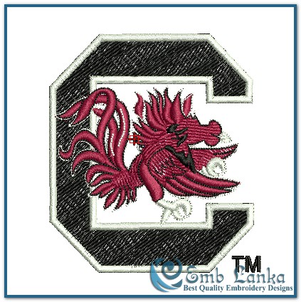 University of South Carolina Logo Embroidery Design | Emblanka