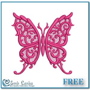 Flowers Butterfly and Bugs Embroidery Design - Emblanka