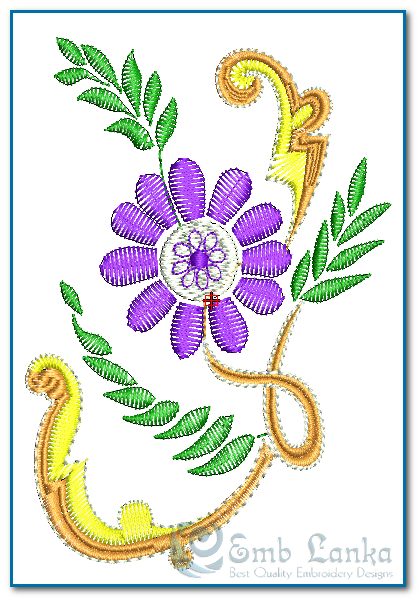 London Pride Flower Embroidery Design - Emblanka