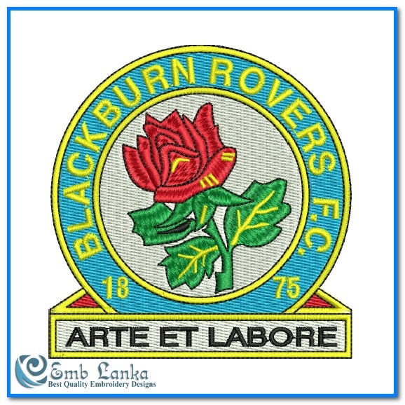 Blackburn Rovers Football Club Logo Embroidery Design - Emblanka