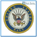 United States Navy Logo Embroidery Design - Emblanka