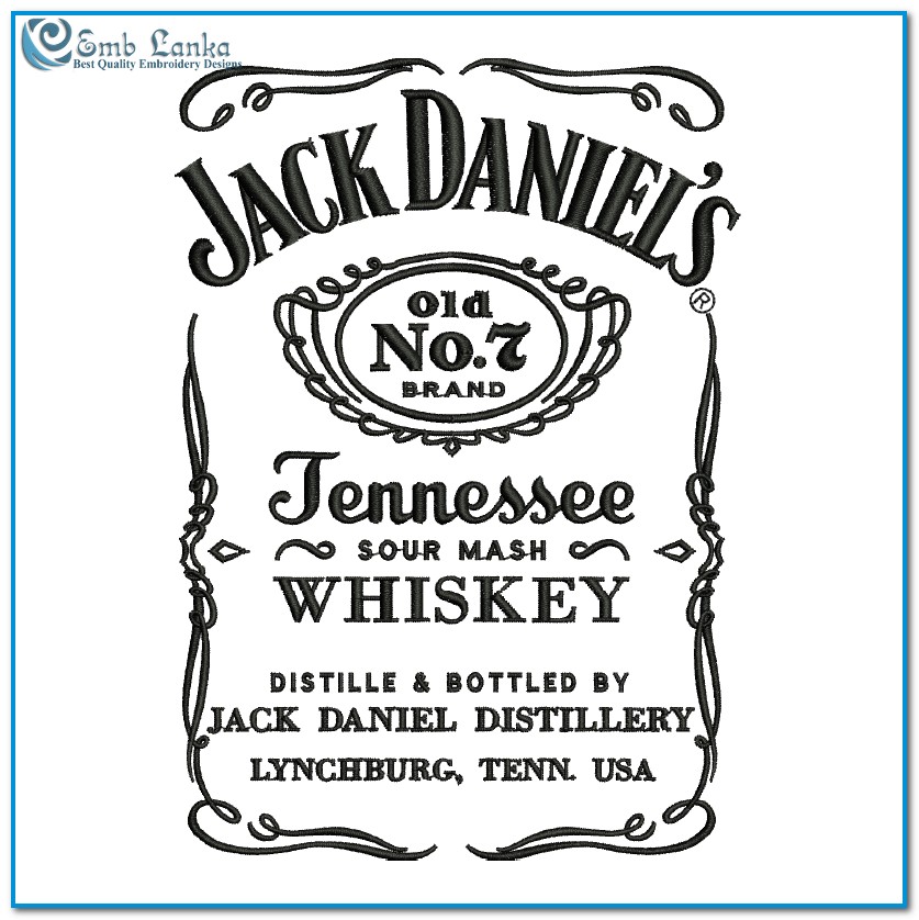 Jack Daniels Logo Embroidery Design Emblanka